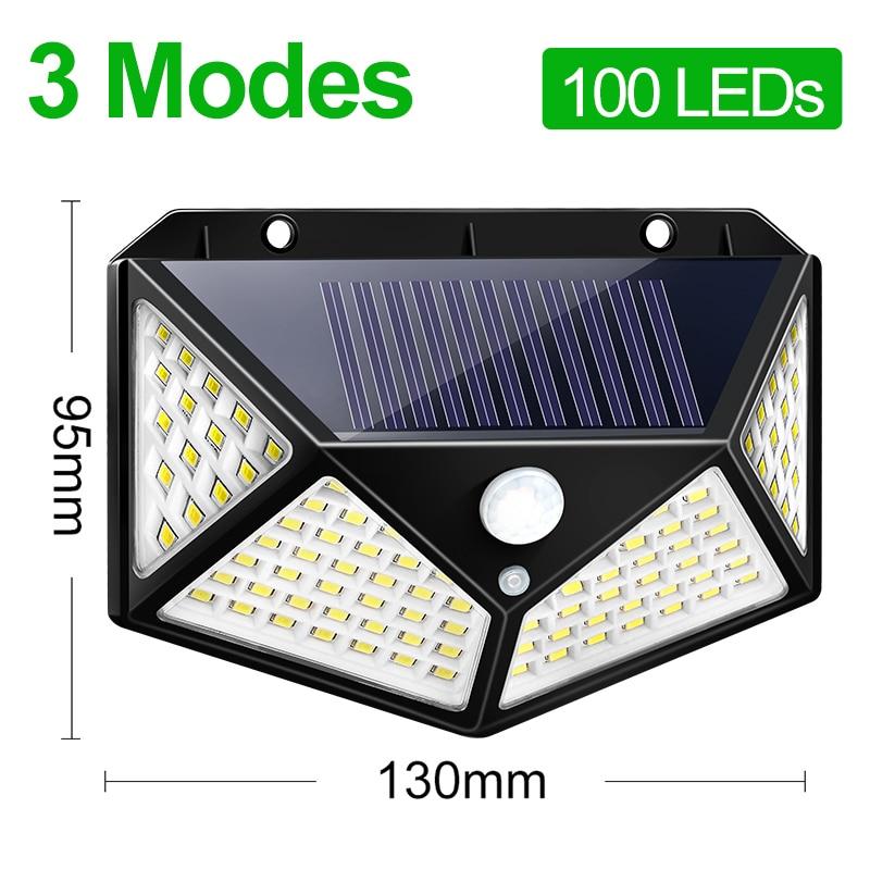Solar Sensor Wall Light | 100 LED Modes | Eco-Friendly Outdoor Lighting