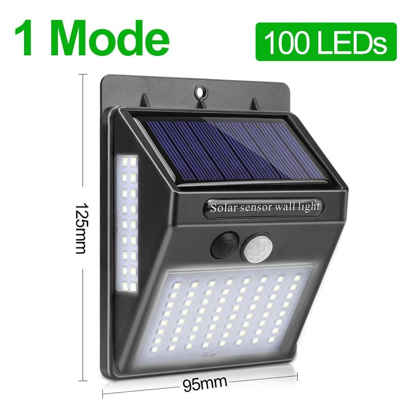 Solar Sensor Wall Light | 100 LED Modes | Eco-Friendly Outdoor Lighting