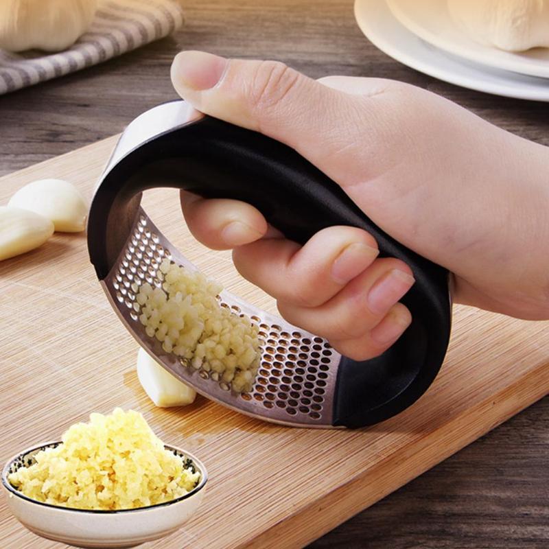 Stainless Steel Garlic Press | Effortless Crushing & Easy Clean