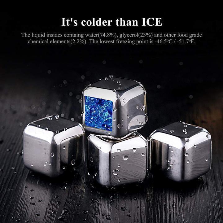 Stainless Steel Ice Cubes | Keeps Drinks Cold & Non-Diluting
