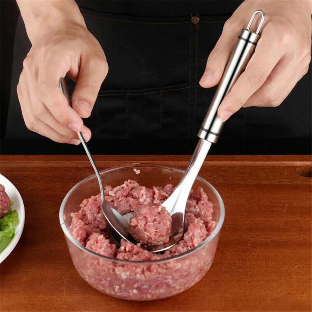 Stainless Steel Meatball Spoon | Ergonomic Handle Meatball Maker