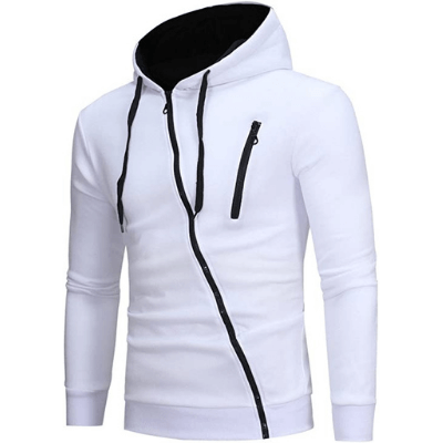 Street Style Hoodie & Joggers Set | Asymmetrical Zipper | Cotton Blend Comfort