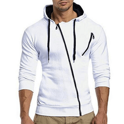 Street Style Hoodie & Joggers Set | Asymmetrical Zipper | Cotton Blend Comfort