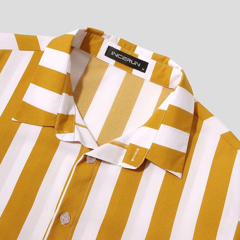Striped Summer Shirt and Shorts Set | Breathable | Comfortable Fabric