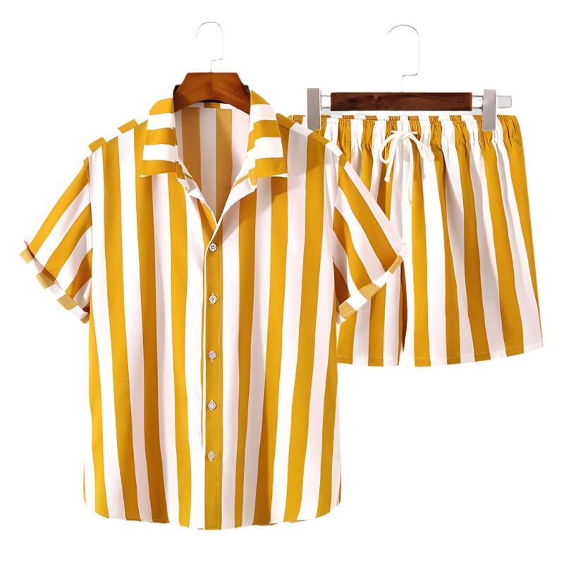 Striped Summer Shirt and Shorts Set | Breathable | Comfortable Fabric