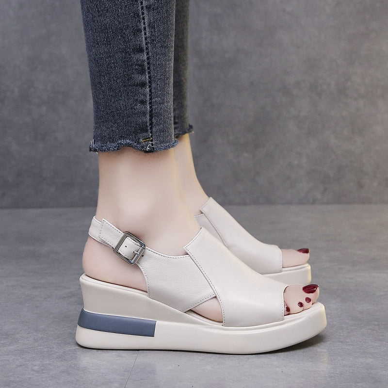 Stylish Wedge Sandals | Adjustable Comfort | Versatile & Elegant Design