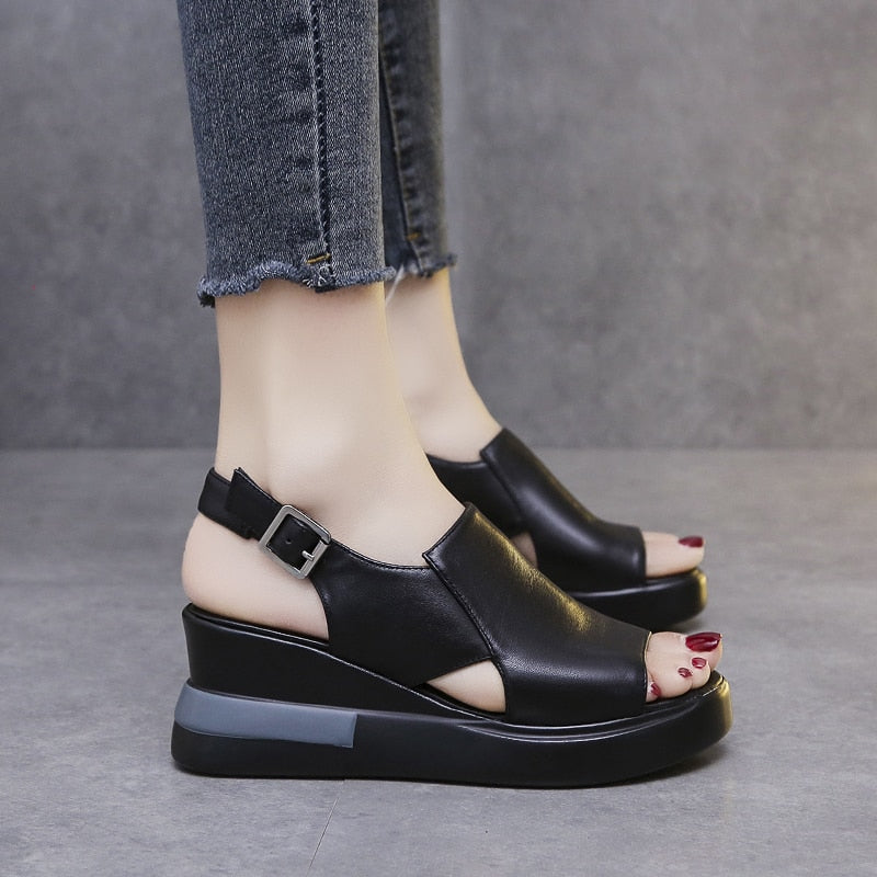 Stylish Wedge Sandals | Adjustable Comfort | Versatile & Elegant Design