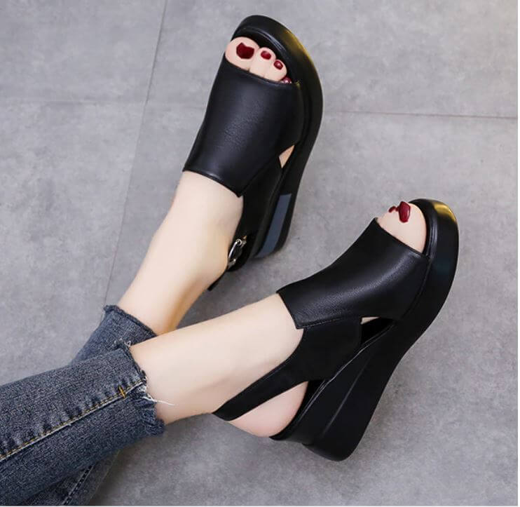 Stylish Wedge Sandals | Adjustable Comfort | Versatile & Elegant Design