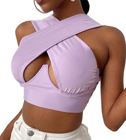 Stylish Wrapped Crop Top | Bold Design Crisscross Front