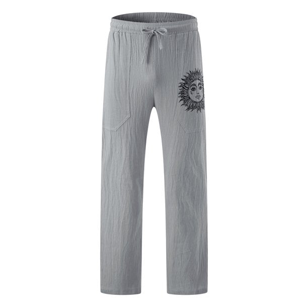 Sun and Nature Linen Pants | Relaxed Fit Linen Trousers for Artistic Style