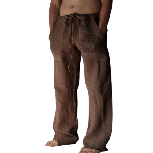 Sun and Nature Linen Pants | Relaxed Fit Linen Trousers for Artistic Style