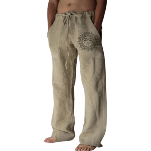 Sun and Nature Linen Pants | Relaxed Fit Linen Trousers for Artistic Style