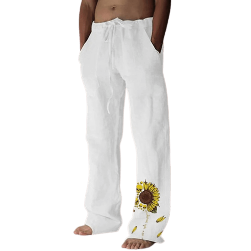Sun and Nature Linen Pants | Relaxed Fit Linen Trousers for Artistic Style