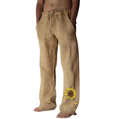 Sun and Nature Linen Pants | Relaxed Fit Linen Trousers for Artistic Style
