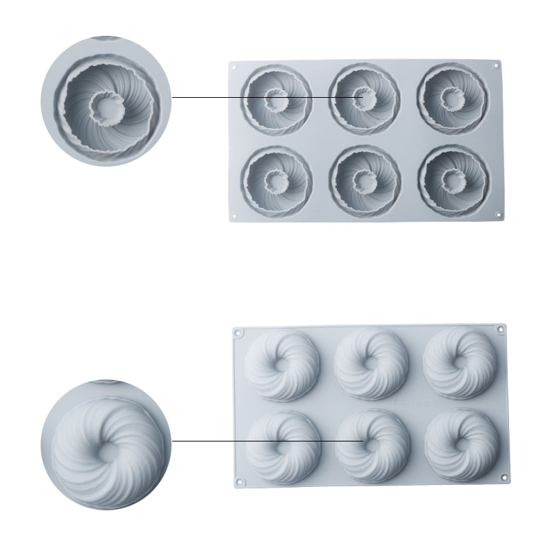 Swirl Design Silicone Cake Mold | Versatile Baking Tool