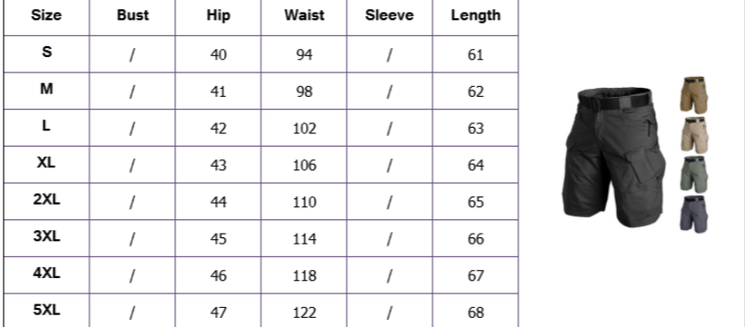 Tactical Cargo Shorts | Multi-Pocket Utility Shorts for Men