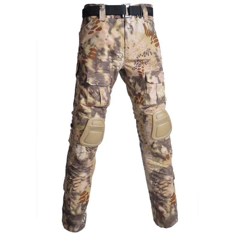 Tactical Combat Pants | Reinforced Knee Protection | Camo & Multi-Pocket Design