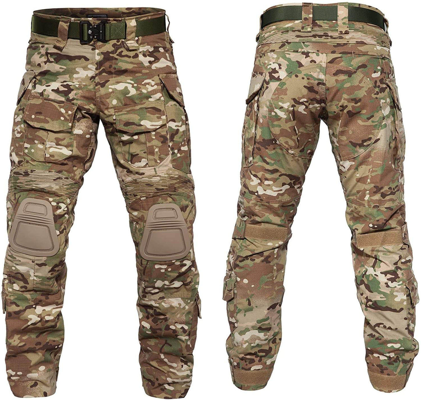Tactical Combat Pants | Reinforced Knee Protection | Camo & Multi-Pocket Design
