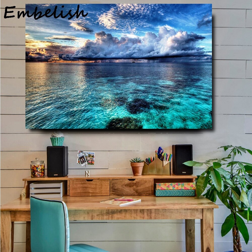 Tranquil Ocean Sunset Canvas Wall Art | Vibrant Colors