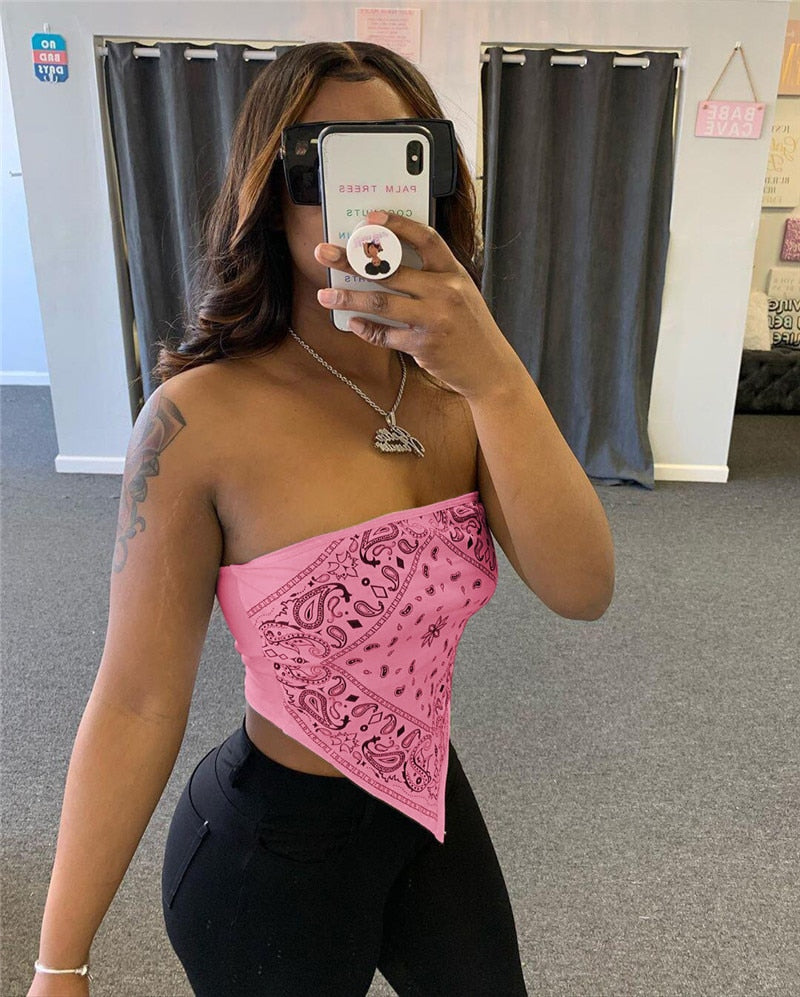 Trendy Bandana Tube Top | Versatile Style Top