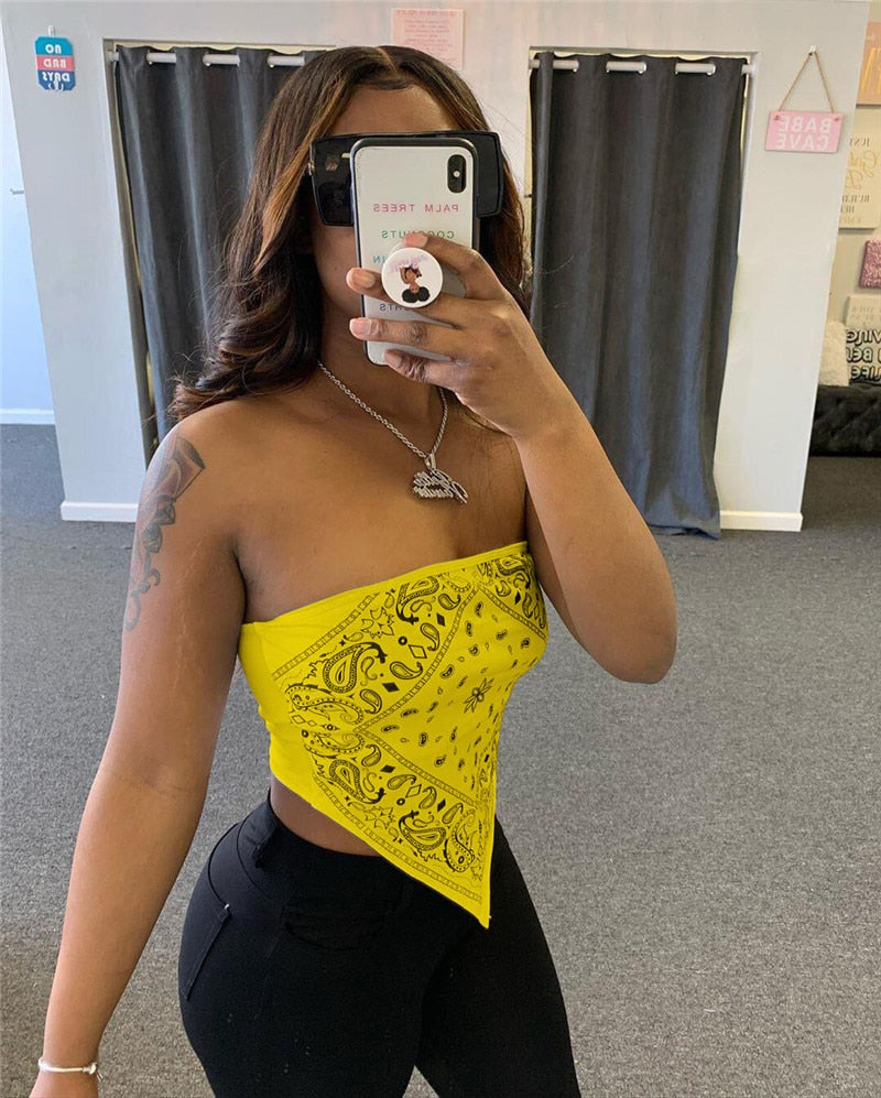 Trendy Bandana Tube Top | Versatile Style Top