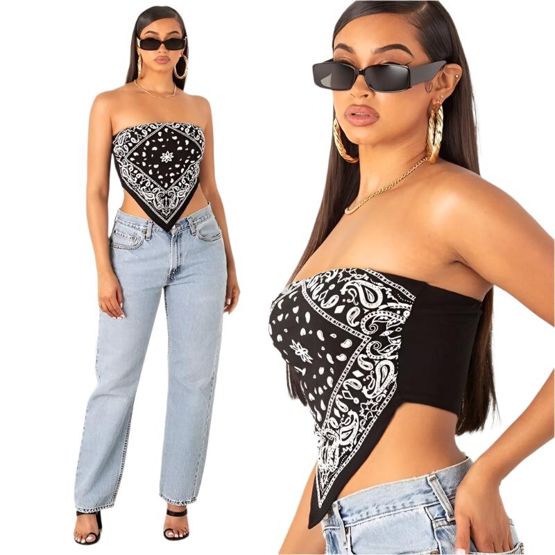 Trendy Bandana Tube Top | Versatile Style Top