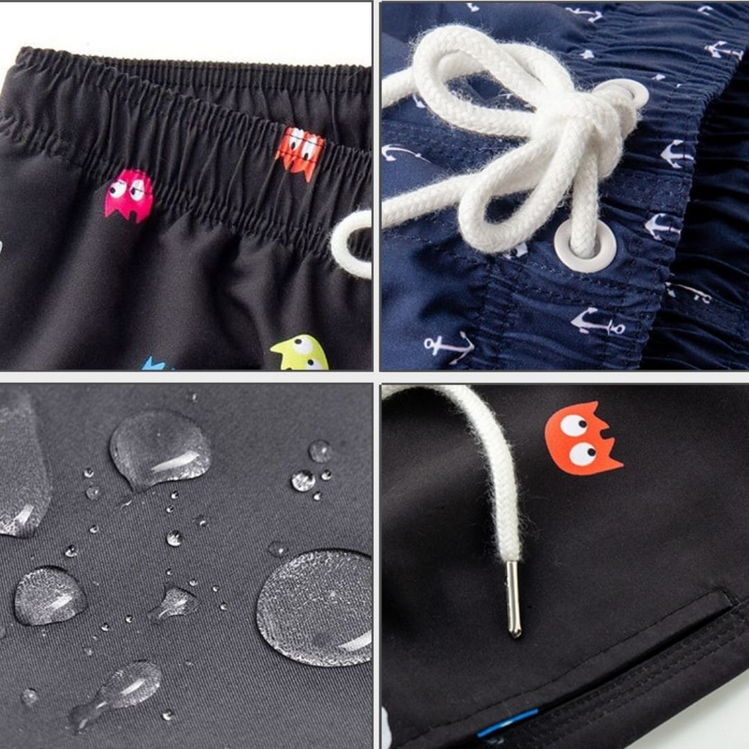 Trendy Men's Swim Shorts | Quick-Dry Swimwear with Fun Patterns