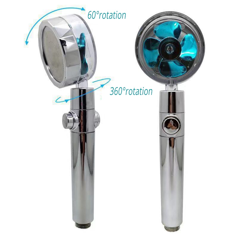 Turbo-Powered Shower Head | 360° Rotation Spa Experience