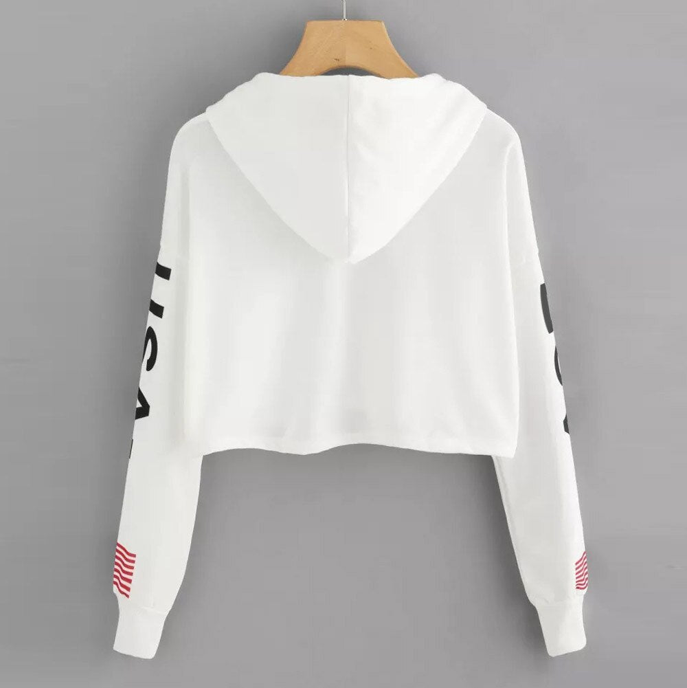 USA Cropped Hoodie | Stylish | Comfortable & Trendy