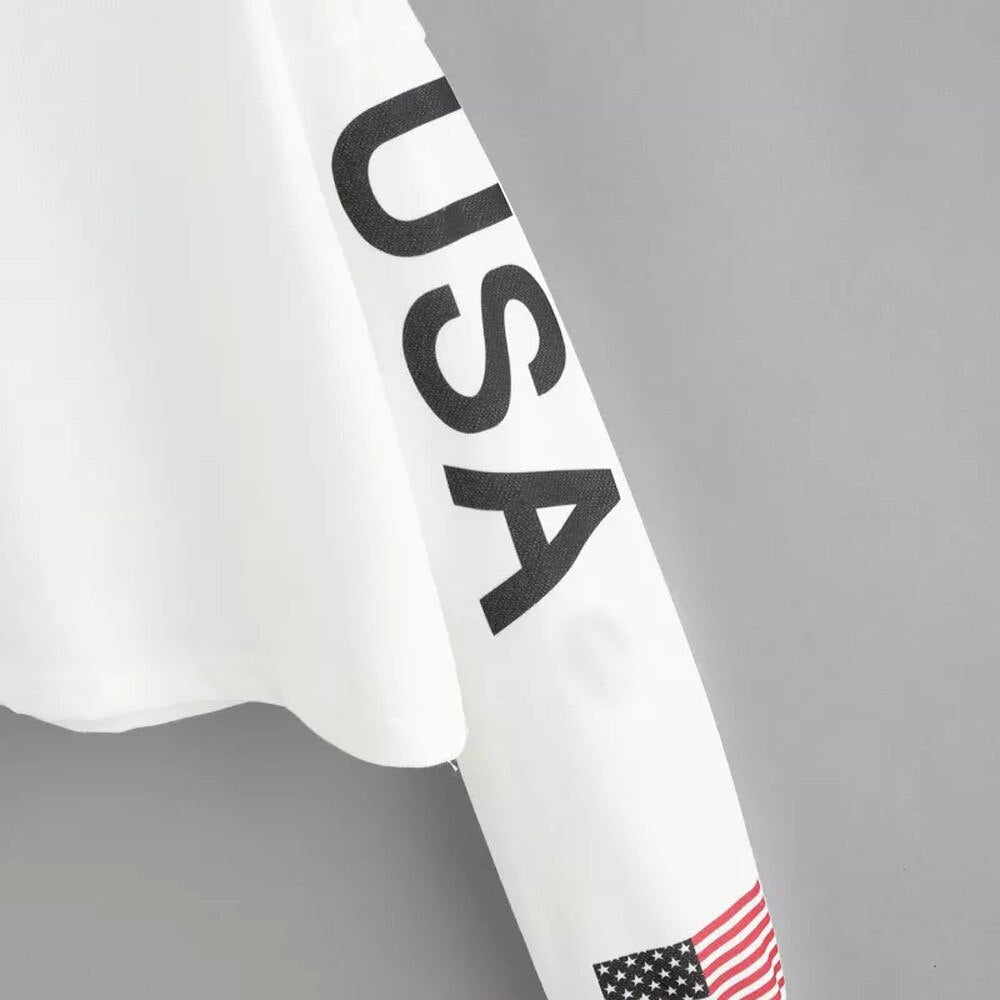 USA Cropped Hoodie | Stylish | Comfortable & Trendy
