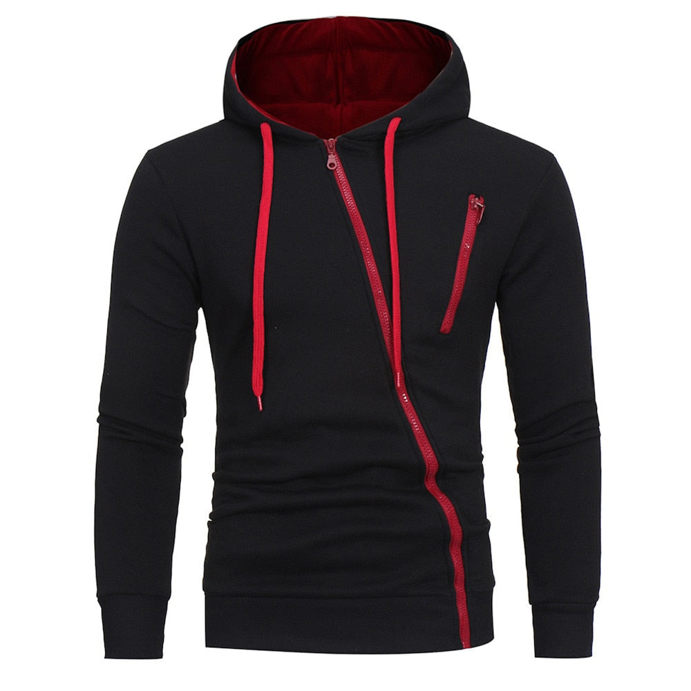 Urban Style Hoodie & Joggers Set | Stylish Contrast Zip