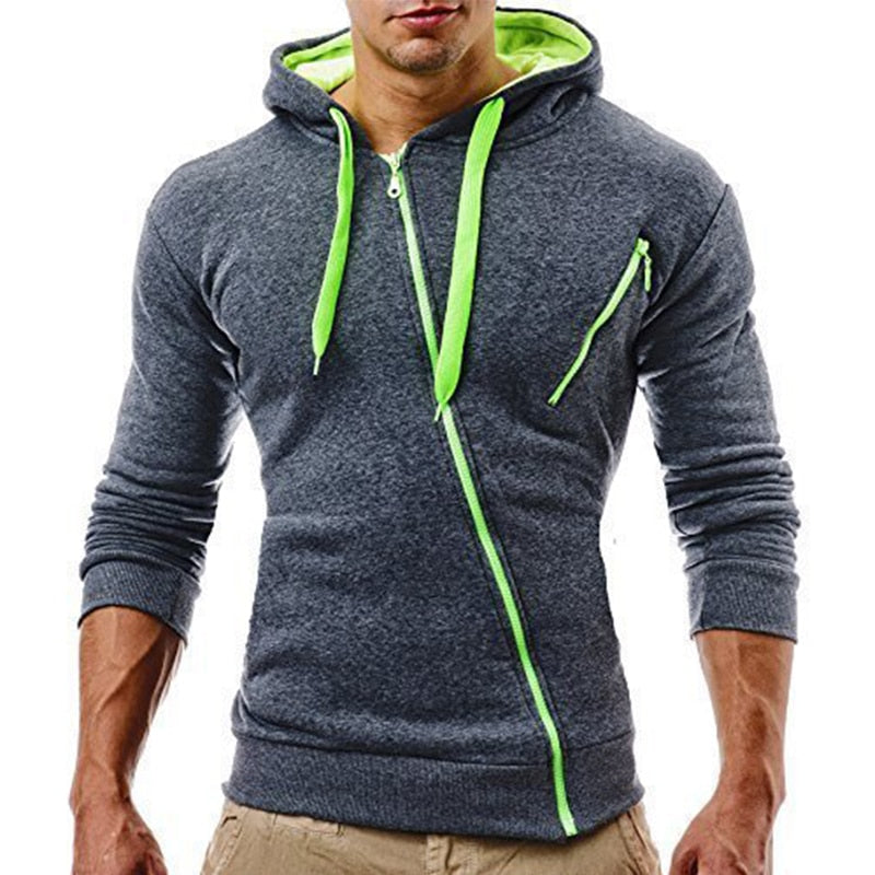 Urban Style Hoodie & Joggers Set | Stylish Contrast Zip