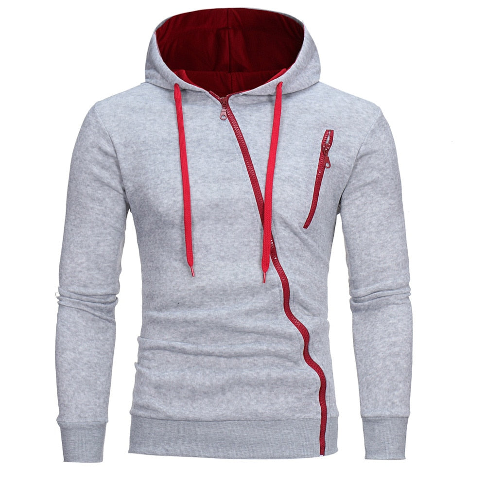 Urban Style Hoodie & Joggers Set | Stylish Contrast Zip