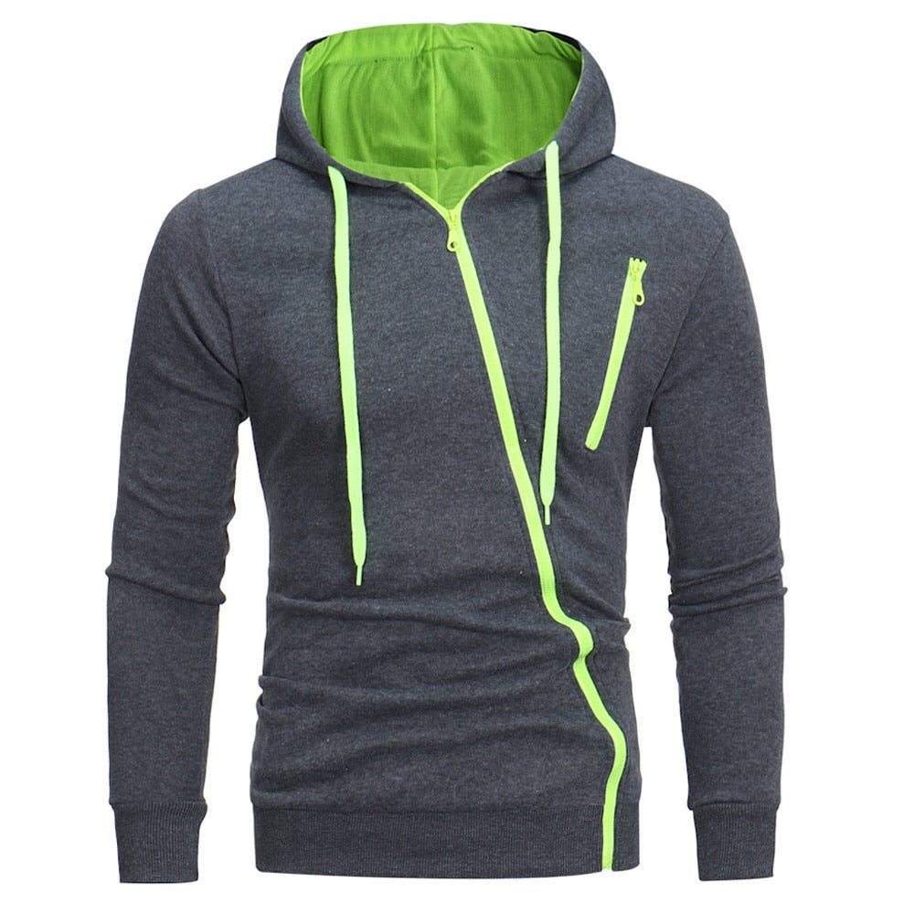 Urban Style Hoodie & Joggers Set | Stylish Contrast Zip