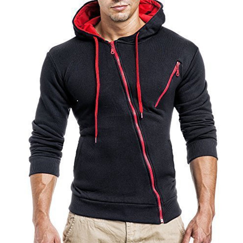 Urban Style Hoodie & Joggers Set | Stylish Contrast Zip