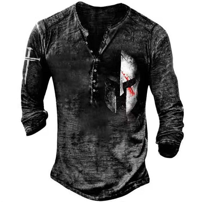 Vintage Patriotic Henley Shirt | Timeless Bold Graphics