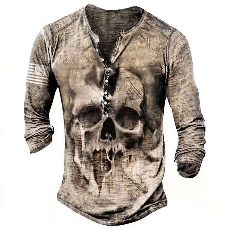 Vintage Patriotic Henley Shirt | Timeless Bold Graphics