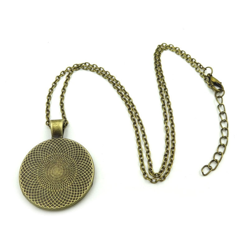Vintage World Map Necklace | Antique Bronze Finish Map Pendant