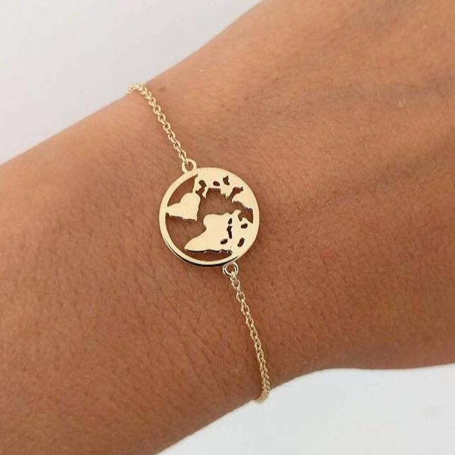World Map Bracelet | Timeless Elegance Bracelet
