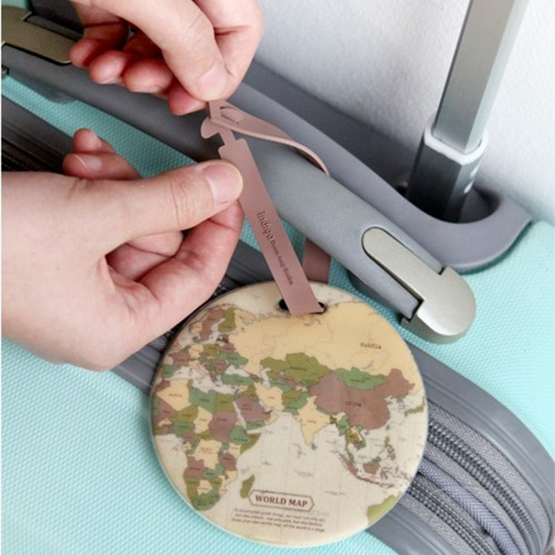 World Map Luggage Tags | Vibrant and Stylish Travel Accessory