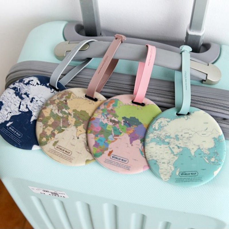 World Map Luggage Tags | Vibrant and Stylish Travel Accessory