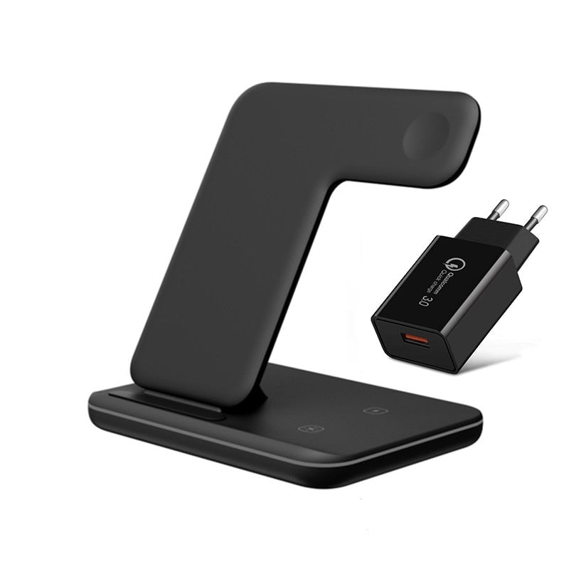 3-in-1 Wireless Charging Station | Fast Charging | Universal Compatibility Charger