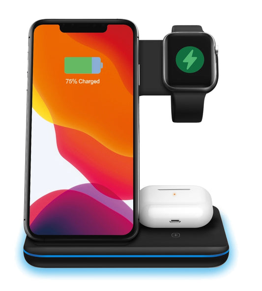 3-in-1 Wireless Charging Station | Fast Charging | Universal Compatibility Charger