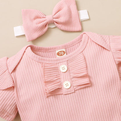 Adorable Baby Romper Set | Floral & Striped Baby Outfit