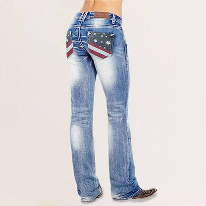 American Flag Bootcut Jeans | Patriotic Style Jeans