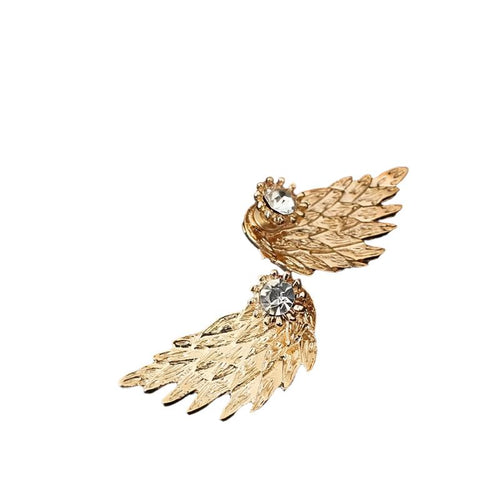Angel Wing Crystal Earrings | Elegant Design Earrings