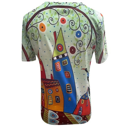 Artistic Cityscape T-Shirt | Vibrant Design