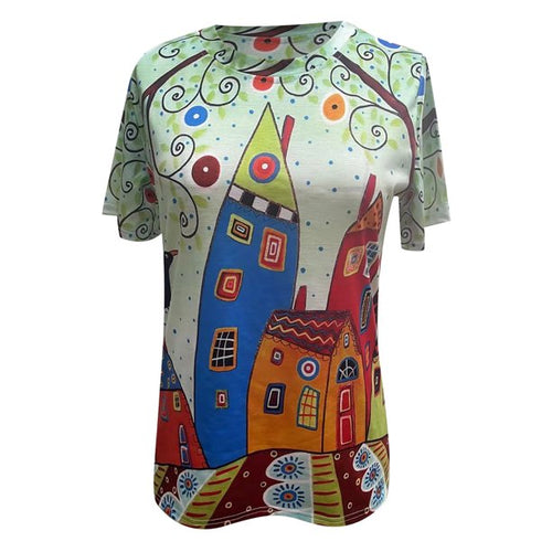 Artistic Cityscape T-Shirt | Vibrant Design