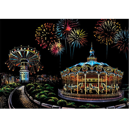 Artistic Nightscape Scratch Art Set | Stunning City Views