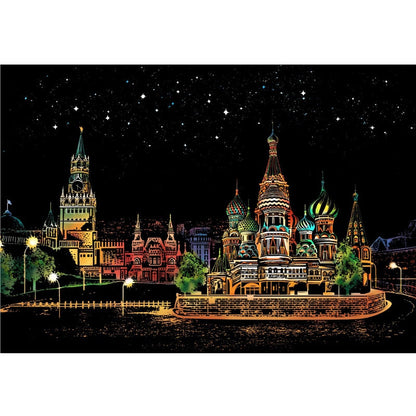 Artistic Nightscape Scratch Art Set | Stunning City Views